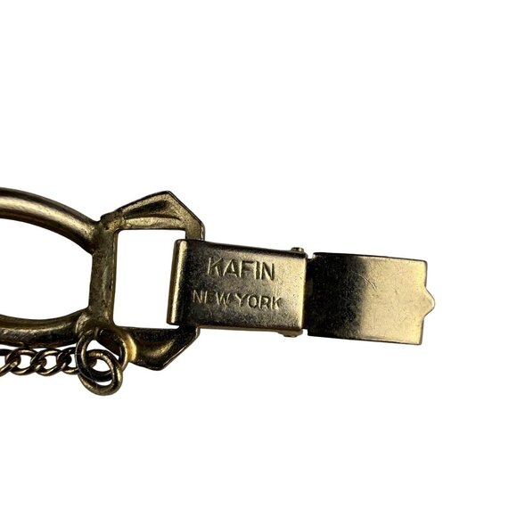 Kafin New York Womens Gold Tone Multi-Stone Scarab Chain Link Bracelet - Picture 4 of 5